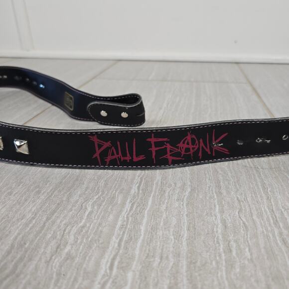 Paul Frank Womens VTG Y2K Black Studded Belt Size Large - Picture 4 of 6